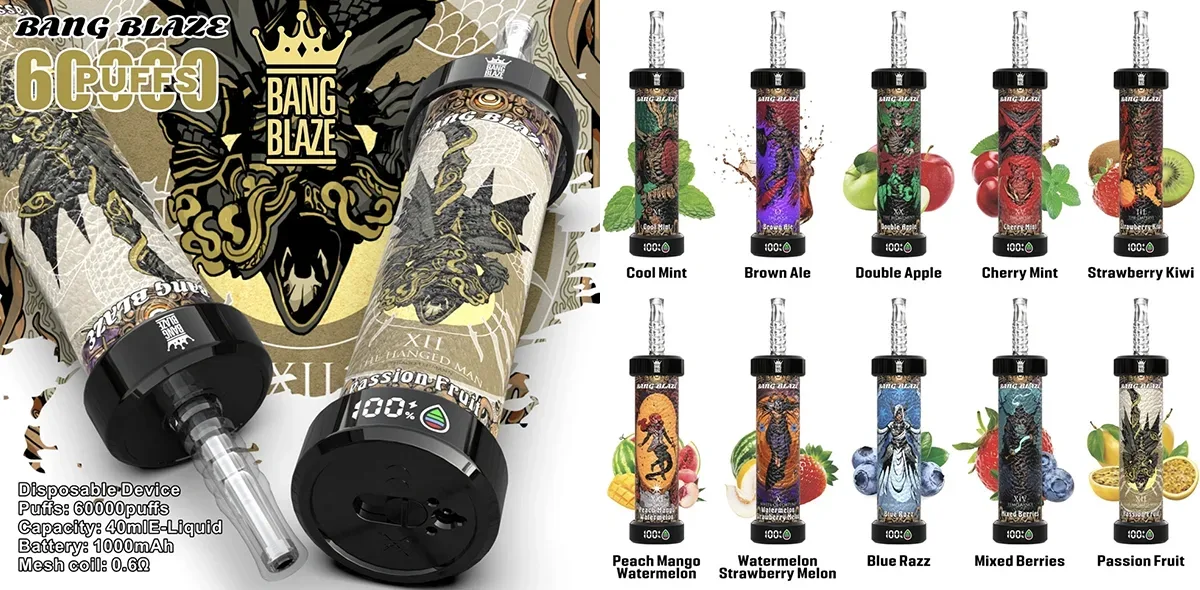 Bang Blaze 60000 DTL 使い捨て電子タバコの製品画像 Bang Blaze 60000 DTL 使い捨て電子タバコの製品画像