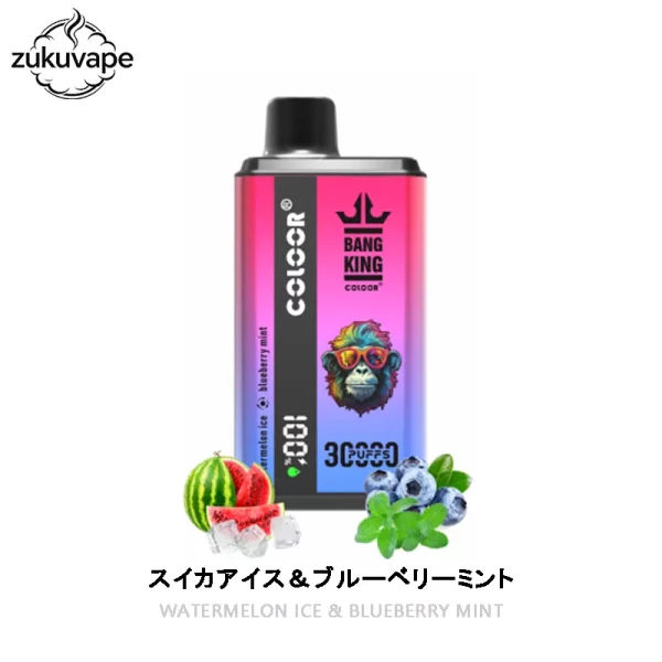 Bang King 30000 使い捨て電子タバコ スイカアイス＆ブルーベリーミント
