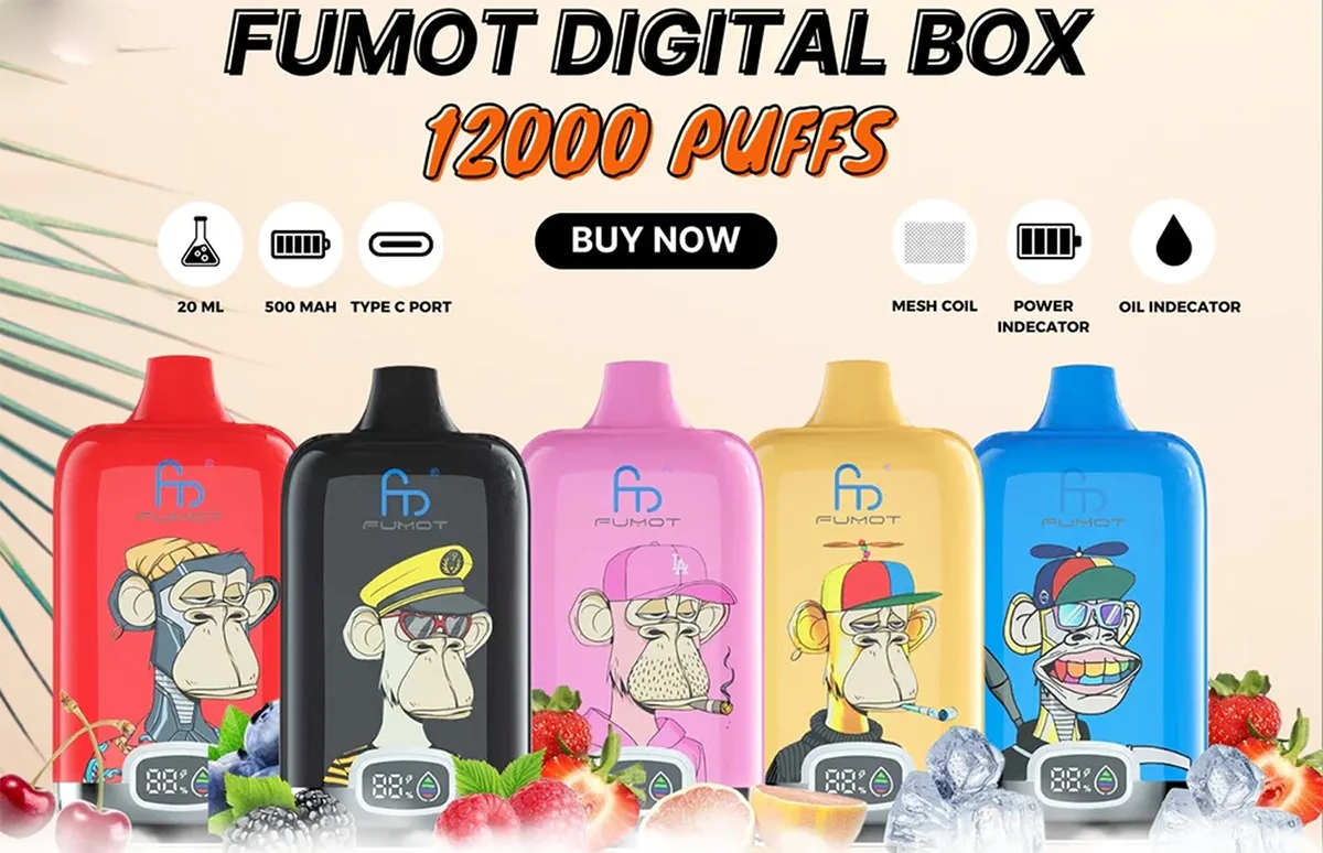 Fumot Digital Box 12000 使い捨て電子タバコの製品画像 Fumot Digital Box 12000 使い捨て電子タバコの製品画像
