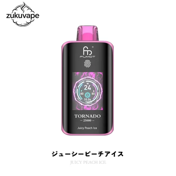 Fumot Tornado 25000 使い捨て電子タバコ ジューシーピーチアイス