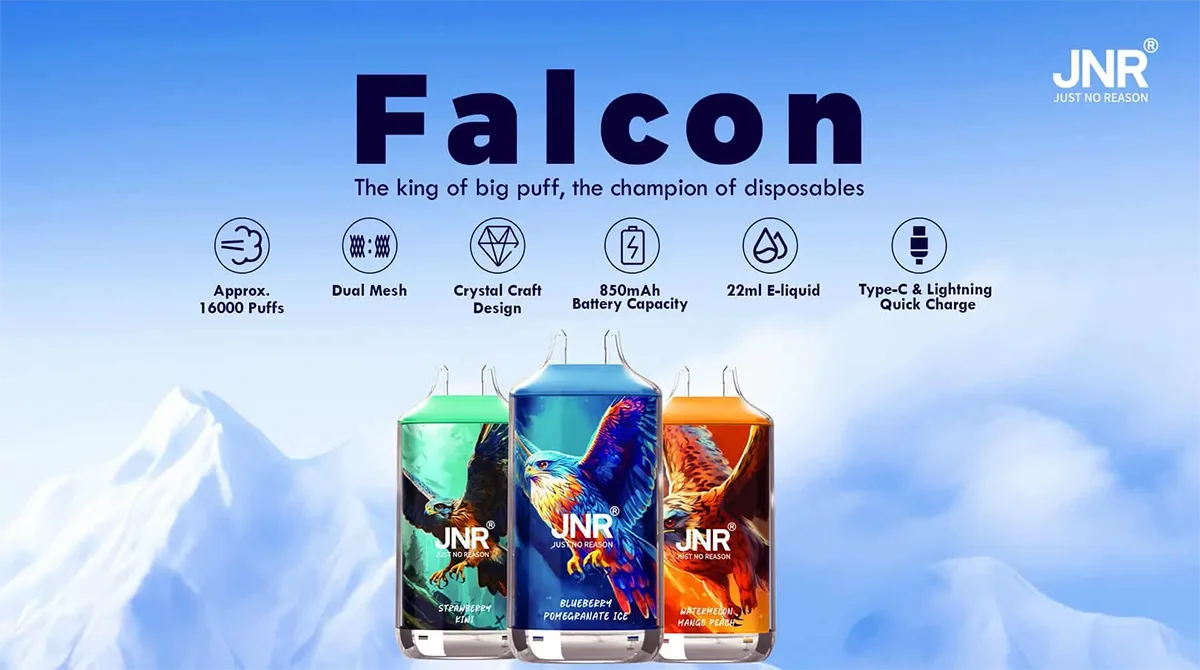 JNR Falcon 16000 使い捨て電子タバコの製品画像 JNR Falcon 16000 使い捨て電子タバコの製品画像