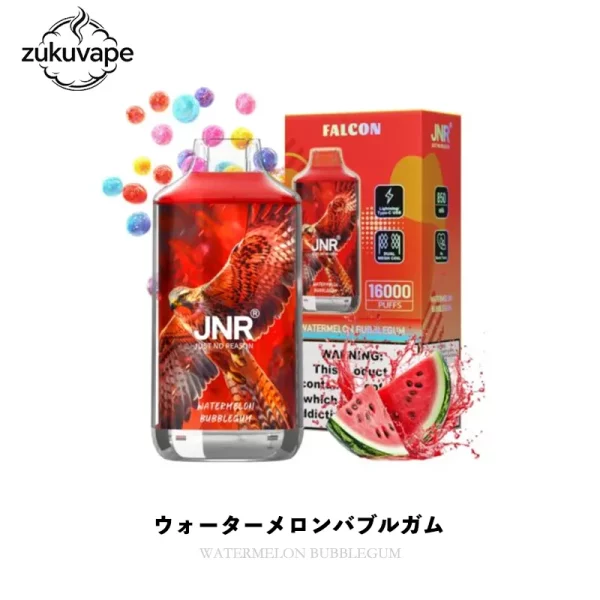 JNR Falcon 16000 使い捨て電子タバコ ウォーターメロンバブルガム