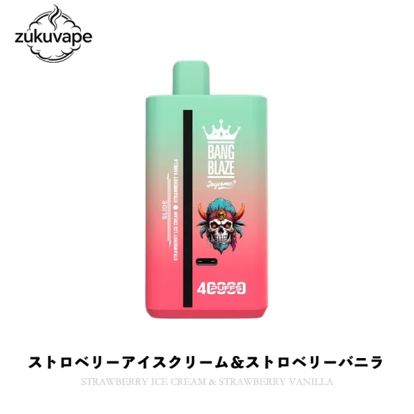 Bang Blaze 40000 使い捨てベイプ ストロベリーアイスクリーム＆ストロベリーバニラ
