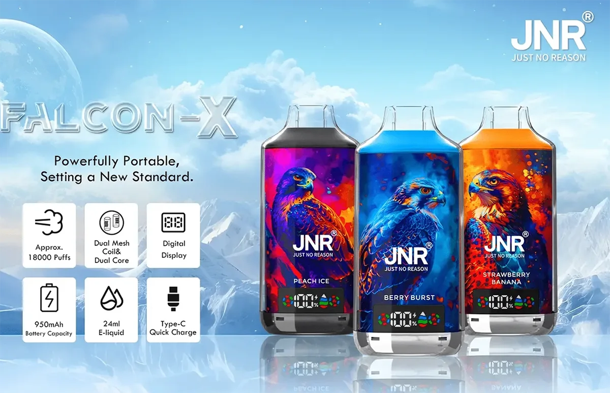 JNR Falcon X 18000 使い捨て電子タバコの製品画像 JNR Falcon X 18000 使い捨て電子タバコの製品画像
