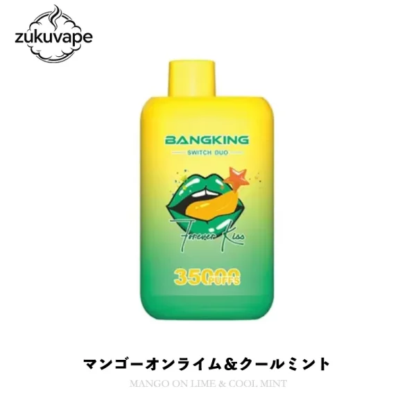 Bang King Switch Duo 35000 2フレーバー切り替え 使い捨て電子タバコ マンゴーオンライム＆クールミント