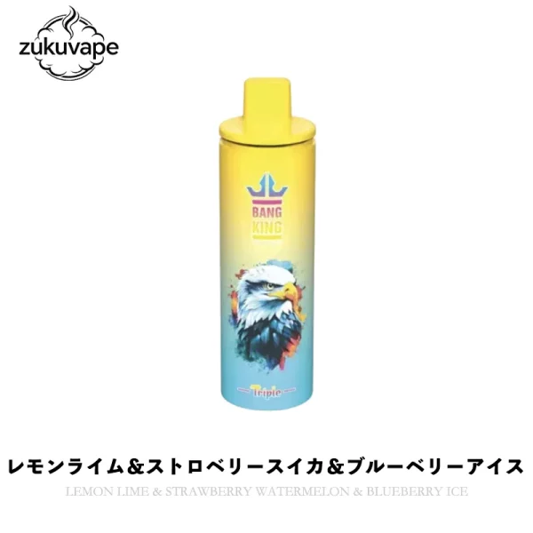 Bang King 100K 3in1フレーバー 使い捨て電子タバコ レモンライム＆ストロベリースイカ＆ブルーベリーアイス