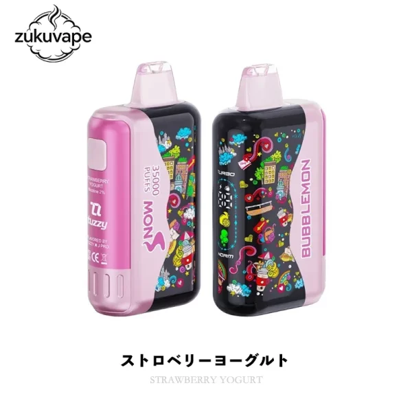 Bubblemon Graffiti Tuzzy 35K 使い捨てVAPE 35000パフ ニコチン2% ストロベリーヨーグルト