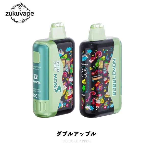 Bubblemon Graffiti Tuzzy 35K 使い捨てVAPE 35000パフ ニコチン2% ダブルアップル