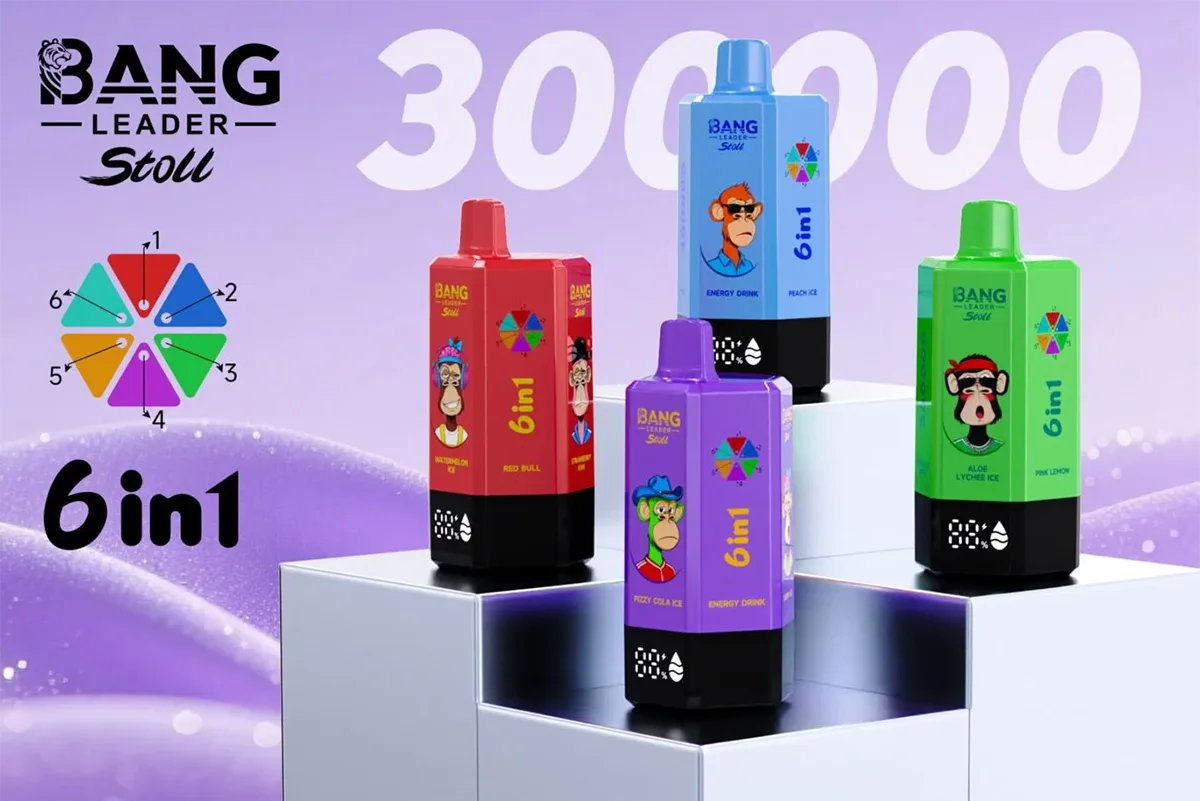 Bang Leader Stoll 300K 6in1 フレーバー使い捨て電子タバコの製品画像 Bang Leader Stoll 300K 6in1 フレーバー使い捨て電子タバコの製品画像